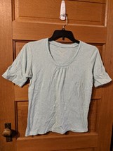 Sonoma Tee Size M T-Shirt Blue Green 1/2 Sleeve Womens - £7.98 GBP