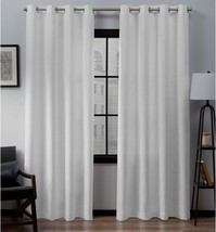 Exclusive Home Loha Linen Grommet Top Curtain Panel Pair, 54&quot;X96&quot;, Winter White - £25.94 GBP