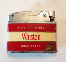 VTG Penguin Superlative Flat Advertising Lighter Winston Cigarettes AS IS - £7.68 GBP