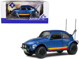 1975 Volkswagen Beetle Baja Blue Metallic with Stripes 1/18 Diecast Model Car by - $81.74