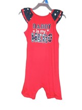 Celebrate! Patriotic Infant Girls One-Piece Romper - &quot;Daddy is my Hero&quot; 24 mths - £2.30 GBP