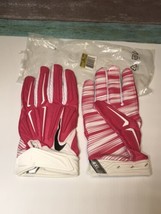NIKE SUPERBAD 3.0 ADULT FULL PROTECTION FOOTBALL GLOVES, PINK, NFL, BCA 4XL - $49.99