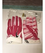 NIKE SUPERBAD 3.0 ADULT FULL PROTECTION FOOTBALL GLOVES, PINK, NFL, BCA 4XL - £39.22 GBP