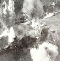 Carrier Planes Blast Battleship Haruna 1945 WW2 Photo Print Military DWHH10 - £31.23 GBP