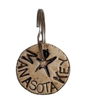 Manasota Key Florida Keychain Handmade Glazed Ceramic Token Starfish Never Used - £7.98 GBP