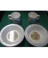 Great Collectable EDEN Plastic  2  Cups and 2 Bowls PETER RABBIT Design - £11.29 GBP