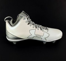 UNDER ARMOUR Fierce Football Cleats Size 16 White Silver Gray 1269739-103  - $27.62