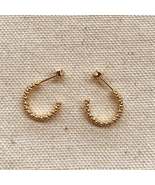 18k Gold Filled Cluster Beads Semi Hoop Earrings - £6.20 GBP