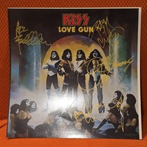 Ace Frehley Kiss signed Promo Flat Love Gun Aucoin, 4 members,  Original... - $220.00