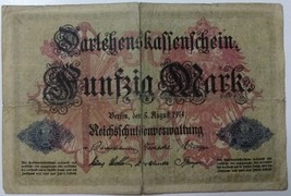 WWI Germany 50 Mark Berlin 1914 Banknote - £3.98 GBP