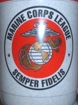 plastic travel coffee mug: USMC US Marine Corps League  - £12.06 GBP