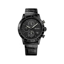 HB1513389 Hugo Boss Montre chronographe pour homme avec bracelet en cuir et... - £101.03 GBP