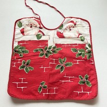 Santa Fabric Plus Terry Cloth Baby Bib Perfect for Christmas Vintage Han... - $15.79