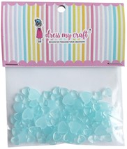 Dress My Craft Water Droplet Embellishments 8g-Pastel Blue Heart - Assorted Size - £17.63 GBP