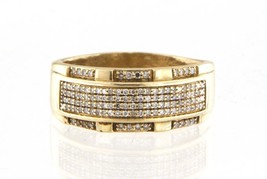 9.4mm Men&#39;s Cluster ring 10kt Yellow Gold 420614 - £391.06 GBP