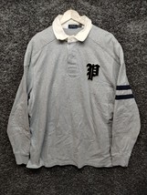 Polo Ralph Lauren Shirt Men 2XLT Gray 67 BIG LOGO Elbow Shoulder Padded ... - $69.74