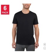 Kirkland Signature Mens T-Shirts Black 6-Pack Crewneck Tagless Stretch C... - $65.94 CAD