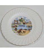 Vintage Sheffield Bone White China MONTANA Souvenir Plate Made in USA - $345.63 MXN