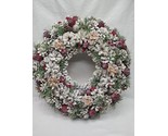 Holiday Pinecone Faux Snow Berry Christmas Wreath 15&quot; - $69.29
