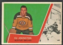 Boston Bruins Ed Johnston Rookie Card RC 1963 Topps Hockey Card # 2 ex - £19.97 GBP