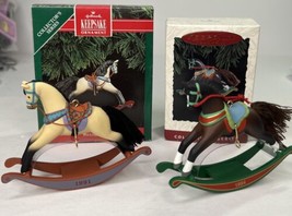 Vintage Hallmark &quot;ROCKING HORSE&quot; COLLECTOR&#39;S Series DATED 1991 &amp; 1994 - £11.39 GBP