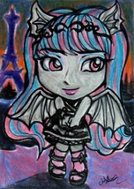 Monster High Rochelle Goyle Gargoyle Original Sketch Card Drawing ACEO PSC Maia - £19.65 GBP