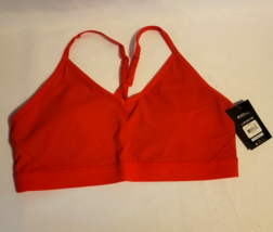 Athletic Works Sports Bra Red DriWorks Moisture Wicking L (12-14) Strappy - £10.06 GBP