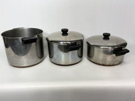 Revere Ware Cookware Copper 5pc Stock Pot Lot  - $69.25