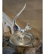 Vintage British Cat Ring Holder: Made in England, Silver Tone Dish, Nost... - $811.77 MXN
