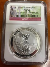 2015-P Australia S$1 Koala Graded by NGC as MS-70 One of First 1500 Struck - £58.66 GBP