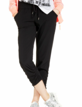 NWT Ideology Womens Cropped Drawstring Pants Black Small - £43.56 GBP