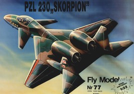 Paper craft - PZL 230 Skorpion **FREE SHIPPING** - $2.90