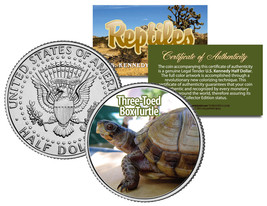 THREE-TOED BOX TURTLE * Collectible Reptiles * JFK Half Dollar US Colori... - $12.16