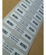 200-DOGBONE ULTRA TAMPER EVIDENT SECURITY STICKERS SEALS-NO RETURNS IF R... - $14.84