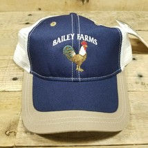 Bailey Farms Farming Famer Hat Rooster Chicken  Baseball Cap Hat T4 - £11.55 GBP