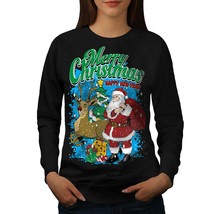 Wellcoda Christmas Santa Holiday Womens Sweatshirt,  Casual Pullover Jumper - £22.86 GBP+