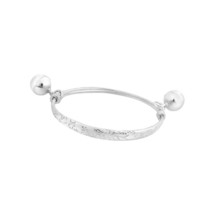 Traditional Floral Engraved Sterling Silver Jingle Bell Anklet - £32.55 GBP