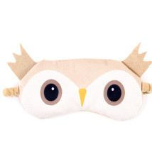 NEW Owl Eye Cover Sleep Spa Mask beige plush fabric w/ microbeads relaxa... - $7.50