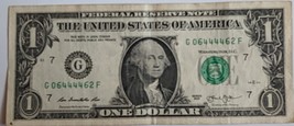 US$1 Fancy Serial Banknote 2013 Trinary 06444462 - $3.95