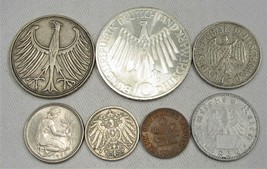 Lot of 7 Vintage Germany Foreign Currency Coins 1905-1972 AG215 - $52.18
