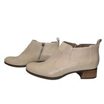 Dansko Lola’s Women’s Ankle Stacked Heel Boots Sand Burnished Nappa EU 4... - $77.71 CAD