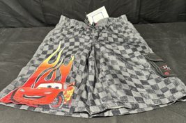 Lightning McQueen swim trunks Disney Store size youth 7/8 gray and black... - $27.14