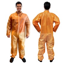 Disposable Coveralls for Men/Women X-Large. Pack of 5 Orange Hazmat Suits... - £14.86 GBP