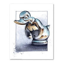Signed CONVOY Rubber Duck Mack Truck Hood Ornament Poster Print Art 11x14 - $449.81 MXN
