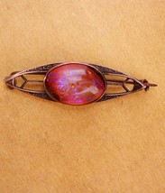 Haunted Dragons Breath brooch - Vintage sterling art deco pin jelly Opal... - £74.72 GBP
