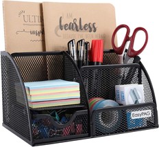 Easypag Desk Organizer Mesh Desktop Office Supplies Multi-Functional, Black - $20.61