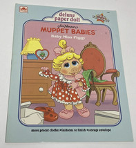 Vintage 1991 Muppet Babies Baby Miss Piggy PAPER Dolls Golden Book Uncut - READ - £4.70 GBP