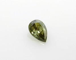 Chameleon Diamond 0.28ct Natural Loose Fancy Green Color Diamond GIA Pear - £734.36 GBP