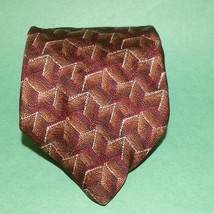 Countess Mara Men Dress Silk Brown Neck Tie 60&quot; long 3.75&quot; wide Made in USA - £15.34 GBP
