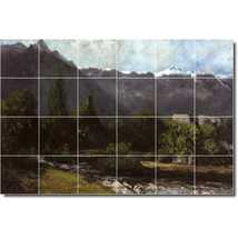 Gustave Courbet Country Painting Ceramic Tile Mural P02186 - £192.77 GBP+